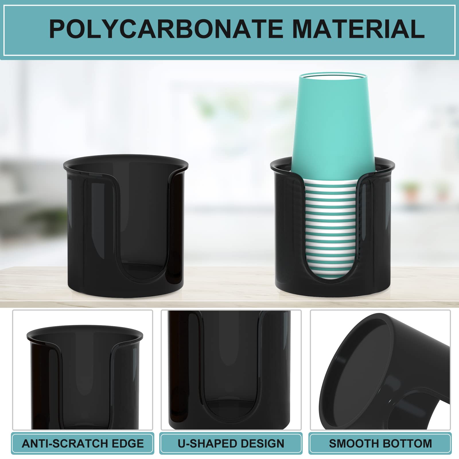 Byaway Bathroom Cup Holder - 2 Pack 3 Oz Cup Dispenser For Bathroom Vanity Countertop - Small Paper Cup Dispenser For Mouthwash